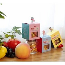 나나니스캔디 믹스 유리병 90g 천연색소 천연향료 사탕선물 수제사탕, 이모티믹스 90g
