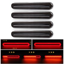 12V 24V 자동차 트럭 LED 흐르는 회전 신호 브레이크 라이트 3 in 1 테일 미등 플래시 표시기 RV ATV UTV, 04 4pcs 36leds