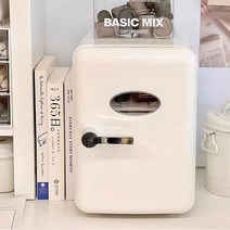 레트로 미니 냉장고 화장품 냉장고 약 냉장고 다용도 냉온장고 가정용 차량용, 화이트