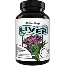 Liver Cleanse Detox & Repair Fatty Liver 네이처 크래프트 남녀 간 정화 해독 앰프 지방간 건강한 간 보충제 밀크시슬 엉겅퀴 간 해독 정화, 60정 x 1병, 60캡슐