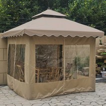 야외 창고 농막 안뜰 천막 옥외 광고 파빌리온 네 모퉁이 우산 텐트 천막 야외 정원 빌라 테라스 지붕, 오픈형 4mx4m