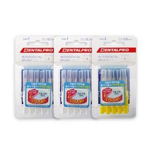 덴탈프로 치간 칫솔 기획세트 I자형 1호 SSS(캡형) 10pcs x 2개 + 2호 SS(캡형) 10pcs x 1개, 치간칫솔 2종 기획세트