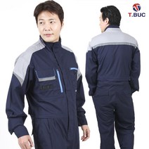 웰컴가운 TB-731 일체형 정비복 춘추 작업복 봄가을 티뷰크 전신, M_90