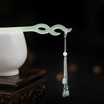 한국 전통 비녀 소품 나무 장식 구슬 고급 혼수 나비 뒤꽂이 빗 촬영