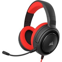 무선헤드셋 corsair 게임용 hs35 스테레오 스테레오 게임용 - 탄소-(pc ps5 ps4 xbox 시리즈 xs 스위치) sp864 ca-9011195-ap, 빨간색