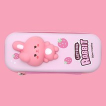 일정문구 레이지스타쪼물스퀴시필통 말랑말랑 촉감 파우치, 토끼