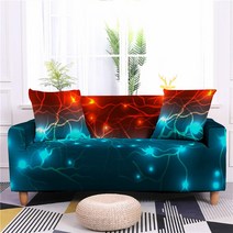 쇼파 커버 천갈이 패드 1 2 3 4 인승 이지 핏 패션 안락 의자 추상 스트레치 소파 커버 레인보우 Loveseat Housse Canapé 229aEA9c8, 3-Seater 190-230cm, 03 DJSF32-3