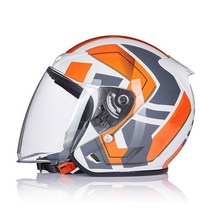 쇼에이 헬멧 풀페이스 반모 전기 스쿠터 오토바이 용품 프로 Tork 남성용 Kask 아름다운 오픈 페이스 3/4 제트 카페 레이서, XXL, Image color 11