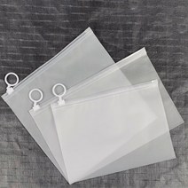 반투명 링고리달린 지퍼백 비닐 핸드백 이너파우치, 상품선택, 1개, 1개