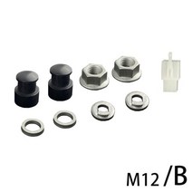전기자전거부품 스틸 전기 자전거 허브 모터 액슬 M12/14 잠금 와셔/스페이서/너트 커버 세트 Ebikes 수정, 02 M12, 한개옵션1