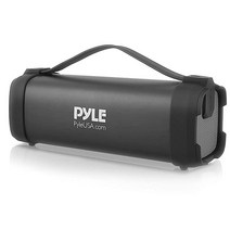 Pyle 무선 휴대용 블루투스 스피커 - 100와트 파워 강인한 컴팩트 오디오 사운드 박스 스테레오 시스템 충전식 배터리 내장 3.5mm AUX 입력 잭 FM 라디오 MP3