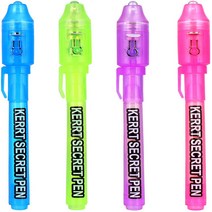KERRT Invisible Ink Pen with UV Light Secret Message Pen Spy Pens Magic Invisible Markers Cute Pens, 1