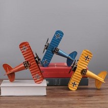 빈티지 레트로 소품샵 엔틱 철예 제2차 세계 대전 비행기 모형 거실 술장 장식장 서가, 02 노란색