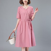 생활한복 원피스루즈핏 엄마옷 린넨 삼베옷 면마소재 빅사이즈 계량 개량