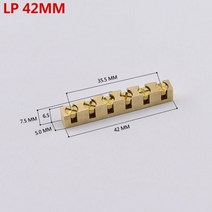 기타 피크 스트랩 기타줄 기타코드연습기 일본산 ST LP 42.2MM/43MM 용 일렉트릭 황동 높이 조절 너트 1 개, [02] LP 42MM  1 Piece