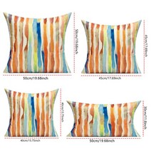 업소용테이블 반원 타원형 식탁 카페 테이블 야외 다채로운 소파 던져 베개 커버 파티오 벤치 스트라이프, 01 as picture_03 45x45cm