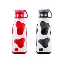 쿨기어 1+1 우유보틀 밀크보틀 우유병 냉장고물병 물통, 590ml, 레드+그레이