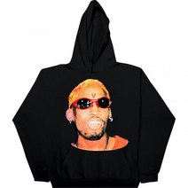 브이론 Vlone x Rodman 에어모공 브러쉬 브러시 페이스 메이크업 후디 후드 후드티 블랙