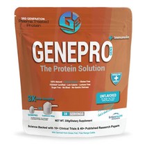 Genepro 무향 단백질 파우더 - 락토스 프리 글루텐 GMO 프리 분리 유청 보충제 쉐이크 3세대 128회분 208033, 28 Servings (Pack of 1)