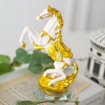 우노데코 매장 사무실 개업 이사선물 성공기원 입상말 장식 3색, 화이트