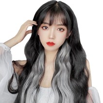 하이유니 브릿지 트윙클 여자 부분 셀프 패션 헤어 피스 붙임 머리 가발, 웨이브 (너비:3.5cm/기장:55cm), 6.골드