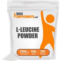 벌크서플먼트 BulkSupplements L-Leucine 엘 류신 분말 500g, 3팩