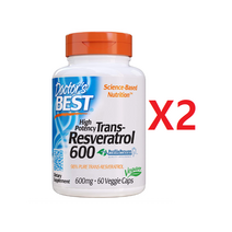 닥터스베스트 트랜스 레스베라트롤 600mg 60캡슐 2개 레스베라톨