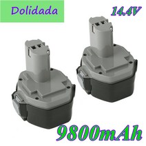 전동공구드릴Makita 14.4V 9800mAh 충전식 배터리 무선 드릴 PA14 1420 1433 1434 1435F JR140D 192699-A, 01 6800mah