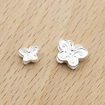 실버925 나비 통과형 은 참 팔찌 만들기 DIY 비즈공예 재료 악세사리 부자재, 대