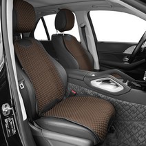 튜모 자동차 시트커버 차량용 여름 매쉬 통품 쿨 시트 커버, 1인 시트 [3P], 브라운