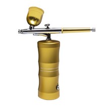 휴대용 소형 미니 페이스 네일 손톱 에어 브러쉬 브러시 0.4mm 핑크 공기 압축기 키트 페인트 스프레이 건 얼굴 아트 문신 공예 케이크 나노 안개 미스트 분무기, [01] 금