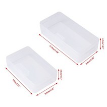 포장용기도매 사각 포장 식기 직사각형 플라스틱 투명 보관 상자 보석 부품 컨테이너, 14x8.4x3.5cm, 분명한