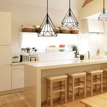 우리집플러스 펜던트조명 디아트 주방등 포인트조명, 디아트 블랙+하얀빛 볼램프