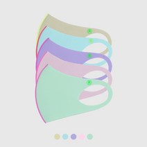 ARDW 숨쉬기편한 시원한 필터 교체형 마스크 (파스텔 컬러), 파스텔 옐로우