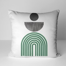 모노기와 보헤미안 미니멀 다크 그린 모던아트 대형 쿠션커버50x50, 보헤미안[50x50]-2104-067