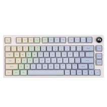 EPOMAKER-TH80 프로 75% 핫 스왑 가능 RGB 2.4Ghz/블루투스 5.0/유선 기계식 키보드 MDA PBT 키캡 노브 컨트롤 ANSI ISO, 게이트론 프로 블랙, 많은 ANSI, 한개옵션2, 06 EPO Budgerigar