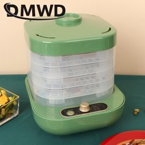 식품건조기 음식건조기 dmwd food dehydrator 5 쟁반 말린 과일말리기, 녹색 5 레이어, 220v