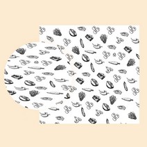 P02G 식품포장지 (300mm x 300mm) 1000장, 회색, 1000개