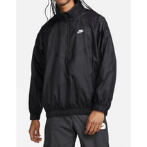 (국내매장판/AS가능) 나이키 스포츠웨어 윈드러너 남성 우븐 아노락 맨투맨 바람막이 긴팔 트레이닝 운동복 블랙