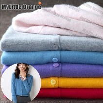 Mylittle Orange 여성스러운 기본형 춘추 얇다 니트 카디건 편안한 니트 (라운드넥/브이넥)