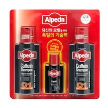 알페신 카페인샴푸l C1 250ml * 2입+리퀴드75ml 생기있고 건강한 모발을 위해 남자라면 카페인샴푸, 1set