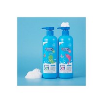키즈 3in1 샴푸바디워시 500ML 복숭아향+사과향