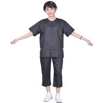 애견 미용 가운 앞치마 긴팔 동물병원 애견숍 반팔 목욕 고양이 직원복 전문 애견미용사가운, 3XL, 블랙 통기 반팔+칠부 팬츠 방수 없음