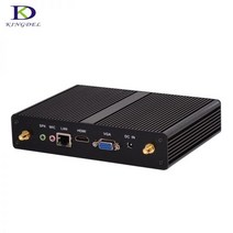 미니 컴퓨터 PC 초소형 팬리스 윈도우즈 10 코어 i3 4020Y 4K HD 셀러론 2955U 베어본 DDR3 HTPC 미니pc HDMI VGA, 2G RAM 32G