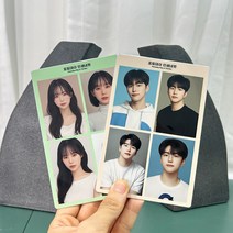 인생네컷 액자 탁상용 메탈 포토액자 친구 연인 가족 강아지 아기 굿즈 사진 커스텀주문제작 중형, 코발트블루
