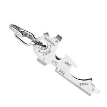헬퍼스프링 포터2판스프링 포터2쇼바 Edc 8 도구 1 키 링 체인 기어 keytool 클립 멀티 carabiner 다목적 가제트 다기능 multitool 포켓, Silver set