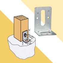 목조주택철물 난간펜스 기둥 구조목 연결 보강철물 브라켓 R5, 본상품선택, 1개