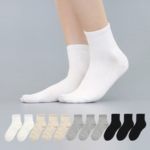 싹스윕 여성 퀄리티 밴드 중목 양말 12켤레