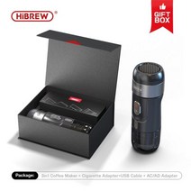 가정용 커피머신기 캡슐형 머신 HiBREW-자동차 및 휴대용 커피 DC12V 프레소 메이커 넥스프레소 돌체 포드 캡슐 파우더 H4A 에 적합, 스페인, EU, H4A Gift box