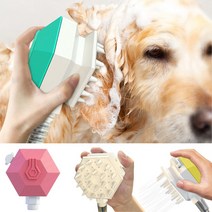 강아지 샤워기 애견 펫 고양이 목욕 마사지 브러쉬 헤드, 1개, 핑크[Pink]